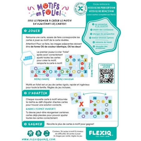 Motifs en Folie ! - Jeu de Société - Jeu pour Enfants - Flexiq