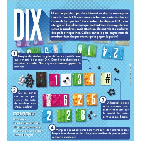Dix - jeu de cartes stop ou encore et enchères - Lucky Duck Games