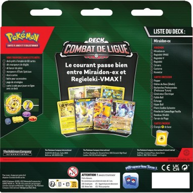 Pokemon Deck Combat Ligue : Miraidon et Regieleki Ex - Pokémon