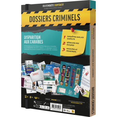 Dossiers Criminels : Disparition aux Caraïbes - Jeu d'enquête - Platonia Games