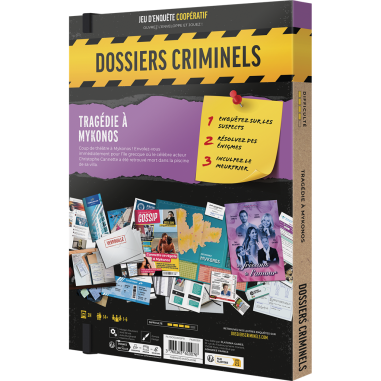 Dossiers Criminels : Tragédie à Mykonos - Jeu d'enquête - Platonia Games