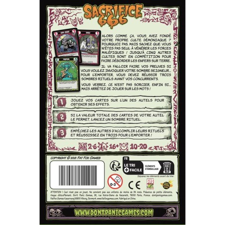 Sacrifice 666 - Jeux de société - Don t Panic Games
