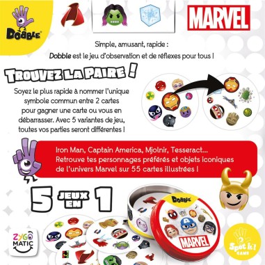 Dobble : Marvel Emoji - Eco Sleeve - Un jeu Asmodee - Asmodée