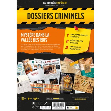Dossiers criminels : Mystère dans la Vallée des Rois - Jeux de société - Platonia Games