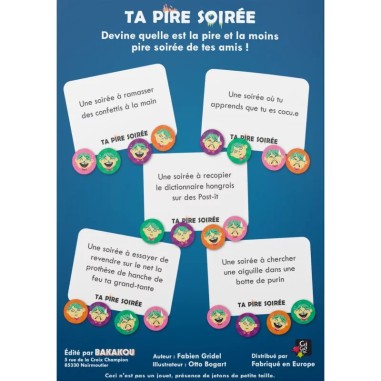 Ta Pire Soirée - Bakakou - Jeux de société - Gigamic