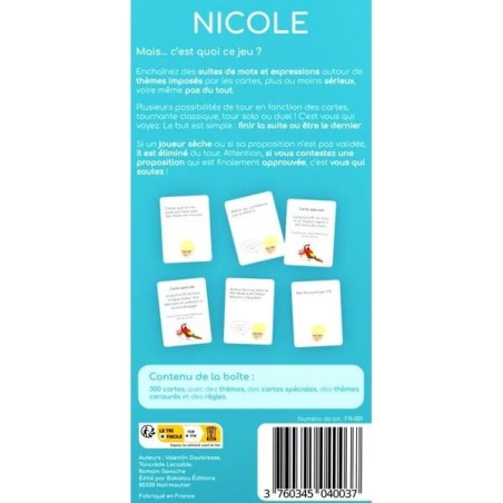Nicole - Bakakou - Jeux de société - Gigamic