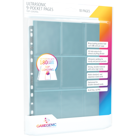 10 Pages 9 Pocket UltrasonicTopload - Gamegenic