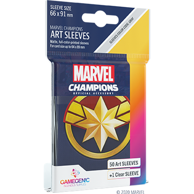 Gg : 50 sleeves Marvel Champions Captain Marvel Gamegenic