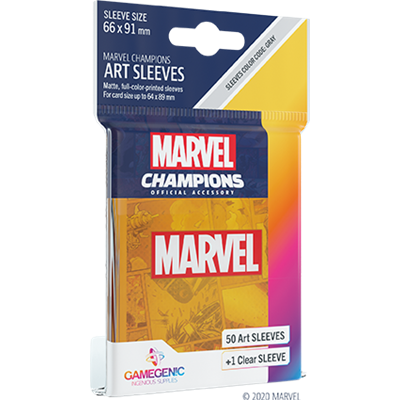 Gg : 50 sleeves Marvel Champions Marvel Orange Gamegenic