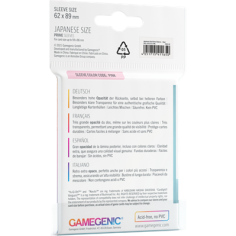 Protège cartes 60 Sleeves Prime Clear Japan Size 62 x 89 mm - Gamegenic 2