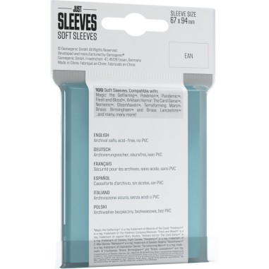 Protège cartes 100 Just Sleeves - Soft Sleeves - Accessoires - Gamegenic