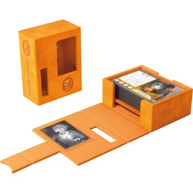 Boite range cartes Arkham Jce Invest. Deck Book Guardian Orange - Gamegenic
