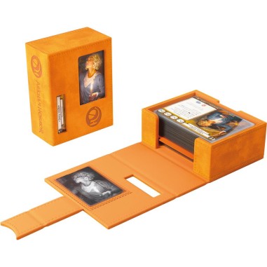 Boite range cartes Arkham Jce Invest. Deck Book Guardian Orange - Gamegenic