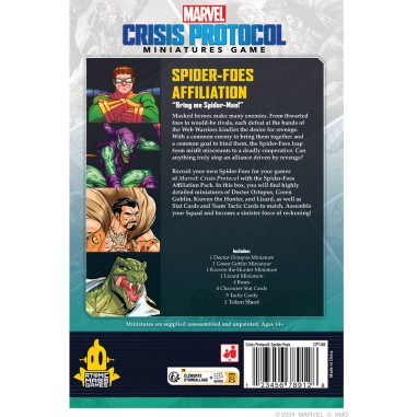 Marvel Crisis Protocol : Spider Foes - Affiliation Pack - Jeux de société - Atomic Mass Games