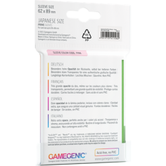 Protège cartes Prime Japan. Siz. Sleeves Green 62x89 - Gamegenic 2