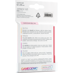 Protège cartes Prime Japan. Siz. Sleeves Red 62x89 - Gamegenic 2