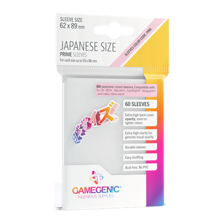 Protège cartes Prime Japan. Siz. Sleeves White 62x89 - Gamegenic