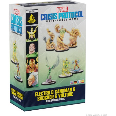 Marvel Crisis Protocol : Electro & Sandman & Shocker & Vulture - Character Pack - Jeux de société - Atomic Mass Games