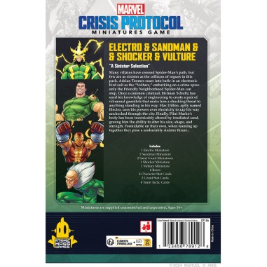 Marvel Crisis Protocol : Electro & Sandman & Shocker & Vulture - Character Pack - Jeux de société - Atomic Mass Games
