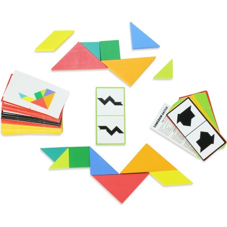 Jeu de Trangam en bois, 4 niveaux, Jeu de société en bois - Vilac