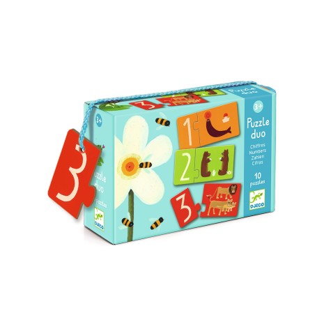 Puzzle duo chiffres - jouet d'éveil et éducatif - Djeco