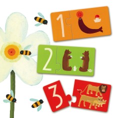 Puzzle duo chiffres - jouet d'éveil et éducatif - Djeco 2