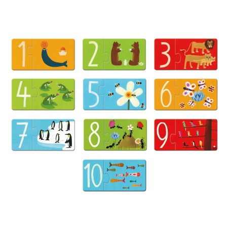 Puzzle duo chiffres - jouet d'éveil et éducatif - Djeco