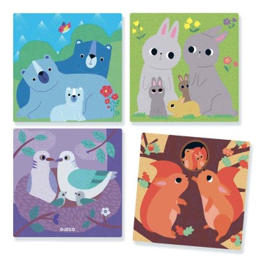 Puzzle en bois Puzz up Forest - Cubes en bois - Djeco