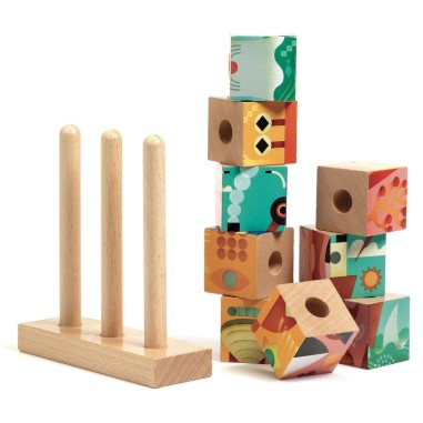 Puzzle en bois Puzz up Sea - Cubes en bois - Djeco