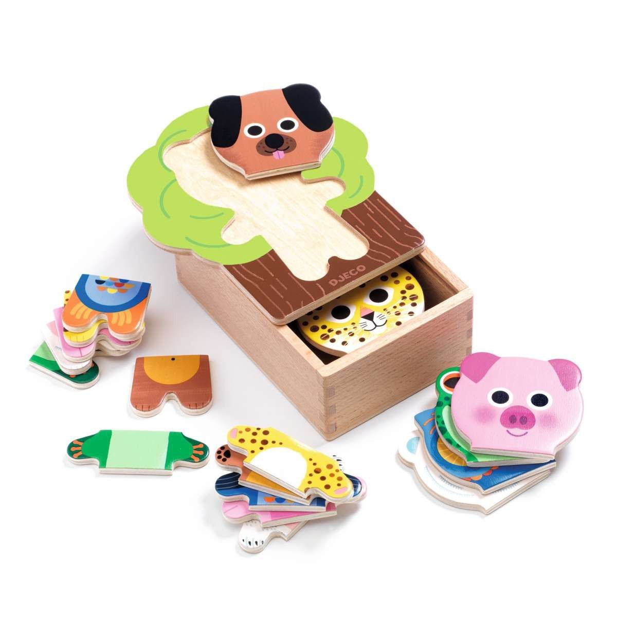 Puzzle en bois 18 pièces : arbramix Djeco