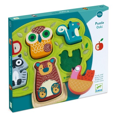 Puzzle Relief Oski - 5 pièces - Puzzle - Djeco