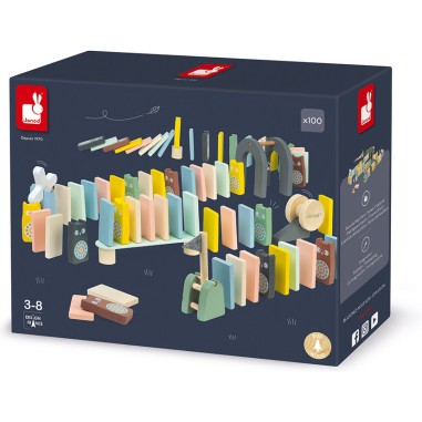 Jeu de dominos en bois - Jeu d'adresse pour enfant dès 3 ans - Janod