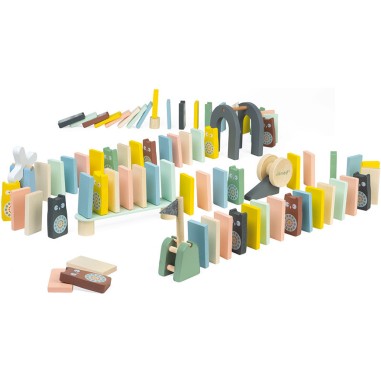 Jeu de dominos en bois - Jeu d'adresse pour enfant dès 3 ans - Janod