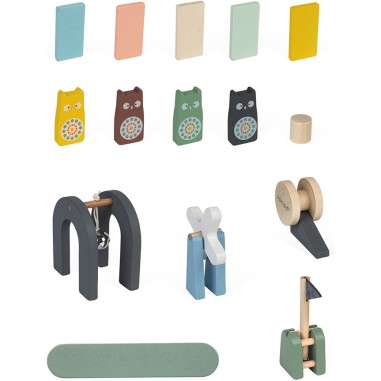 Jeu de dominos en bois - Jeu d'adresse pour enfant dès 3 ans - Janod