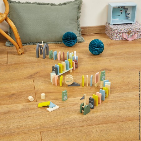 Jeu de dominos en bois - Jeu d'adresse pour enfant dès 3 ans - Janod