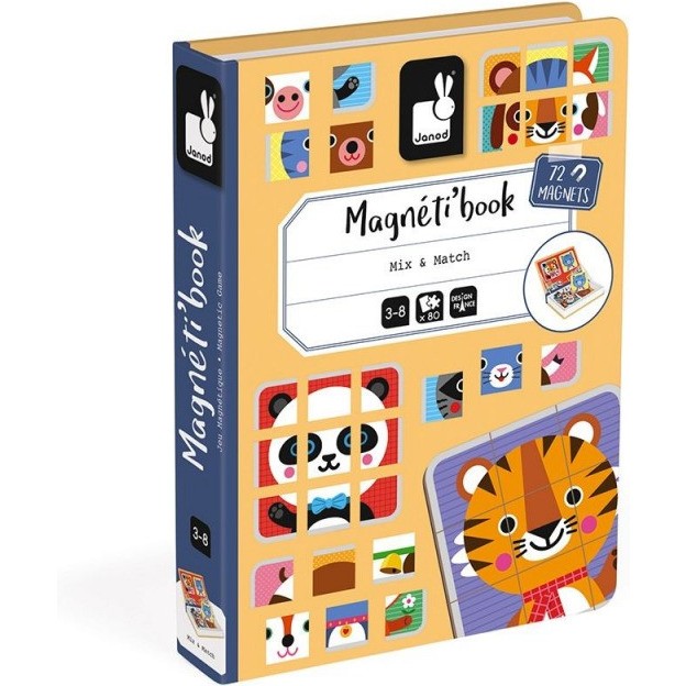 Magnéti'book Mix & Match Animaux, 72 magnets Janod