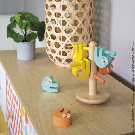 Jeu d'équilibre et couleurs en bois pour enfant - Paresseux Wwf® - Janod