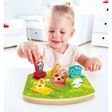 Puzzle Sonore Bruits de la Ferme en Bois par Hape - Hape Toys