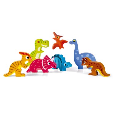 Chunky Puzzle Dinosaures 7 pièces : Puzzles en bois premier âge - Janod