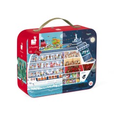 2 puzzles bateau de croisière 100 et 200 pièces - Janod