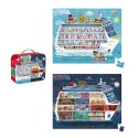 Valisette 2 Puzzles Bateau de Croisière 100 et 200 pièces - Janod