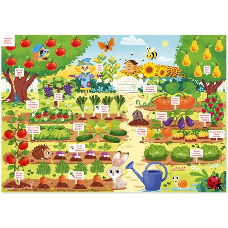 Jardin magnétique - bois - : Jeux éducatifs magnétiques - Janod