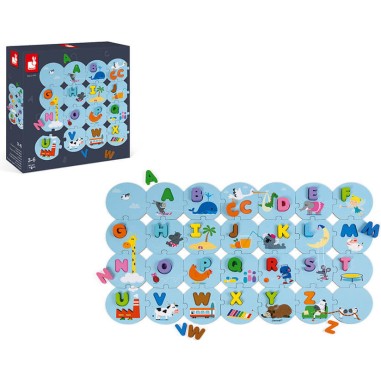Puzzle 28 pièces : j'apprends l'alphabet - Janod