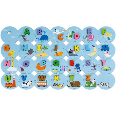 Puzzle 28 pièces : j'apprends l'alphabet - Janod