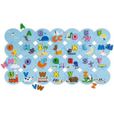 Puzzle 28 pièces : j'apprends l'alphabet - Janod