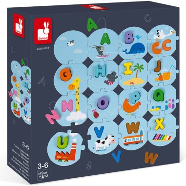 Puzzle 28 pièces : j'apprends l'alphabet - Janod