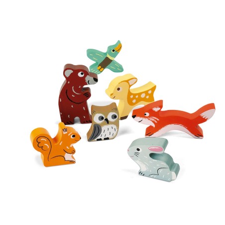 Chunky Puzzle Forêt 7 pièces : Puzzles en bois premier âge - Janod
