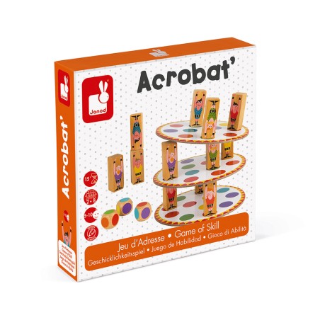 Jeu d'adresse en bois - Jeu Acrobat dès 5 ans - Janod