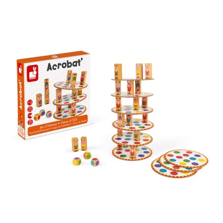 Jeu d'adresse en bois - Jeu Acrobat dès 5 ans - Janod