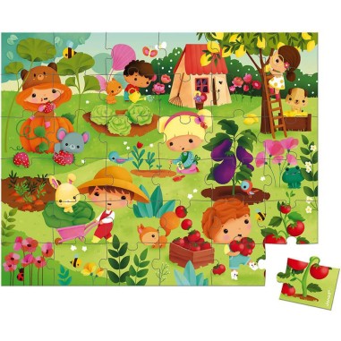 Puzzle Mon Jardin Potager 36 pièces : Puzzles 20 à 49 pièces - Janod